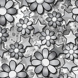 Printed Spandex Flower Stars Fabric