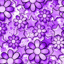 Printed Spandex Flower Stars Fabric