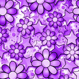 Printed Spandex Flower Stars Fabric