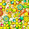 Printed Spandex Flower Stars Fabric