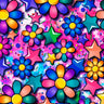 Printed Spandex Flower Stars Fabric