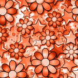 Printed Spandex Flower Stars Fabric