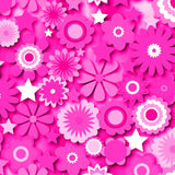 Printed Spandex Flower Stars Floral Star Pattern