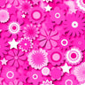 Printed Spandex Flower Stars Floral Star Pattern