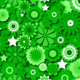 Printed Spandex Flower Stars Floral Star Pattern