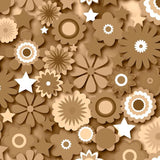 Printed Spandex Flower Stars Floral Star Pattern