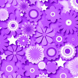 Printed Spandex Flower Stars Floral Star Pattern