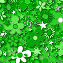Printed Spandex Flower Stars Floral Star Pattern