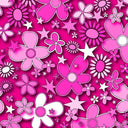 Printed Spandex Flower Stars Floral Star Pattern