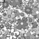 Printed Spandex Flower Stars Floral Star Pattern