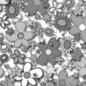 Printed Spandex Flower Stars Floral Star Pattern