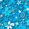 Printed Spandex Flower Stars Floral Star Pattern