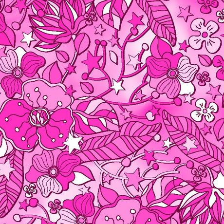 Printed Spandex Flower Stars 4
