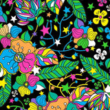 Printed Spandex Flower Stars 4
