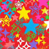 Printed Spandex Graffiti Stars Fabric