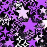 Printed Spandex Graffiti Stars Fabric