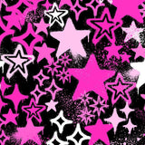 Printed Spandex Graffiti Stars Fabric