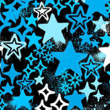 Printed Spandex Graffiti Stars Fabric