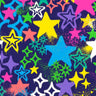Printed Spandex Graffiti Stars Fabric