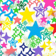 Printed Spandex Graffiti Stars Fabric