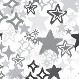 Printed Spandex Graffiti Stars Fabric