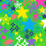 Printed Spandex Graffiti Stars Fabric