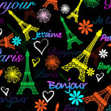 Printed Spandex Eiffel Tower Paris Theme