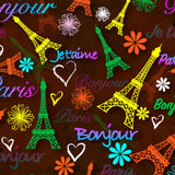 Printed Spandex Eiffel Tower Paris Theme