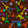 Printed Spandex Eiffel Tower Paris Theme