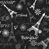 Printed Spandex Eiffel Tower Paris Theme