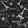 Printed Spandex Eiffel Tower Paris Theme