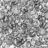 Printed Spandex Watercolor Peace Flowers