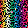 Printed Spandex Rainbow Leopard Fabric