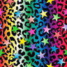 Printed Spandex Rainbow Leopard Fabric