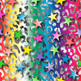 Printed Spandex Rainbow Leopard Fabric