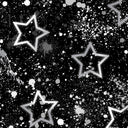 Printed Spandex Rainbow Star Splatter