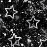 Printed Spandex Rainbow Star Splatter