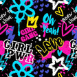 Printed Spandex Girl Power Activewear Fabric