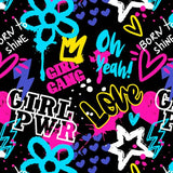 Printed Spandex Girl Power Activewear Fabric