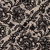 Printed Spandex Lace Flower Brown