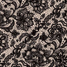 Printed Spandex Lace Flower Brown