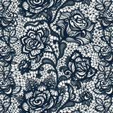 Printed Spandex Lace Flower Brown