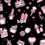 Printed Spandex Luxury Goods Black Gray