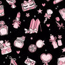 Printed Spandex Luxury Goods Black Gray