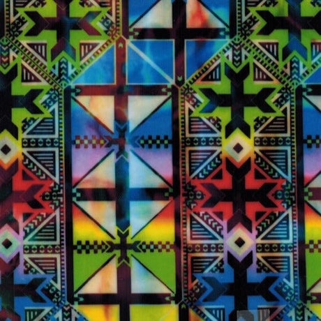 Printed Spandex Abstract Fabric for Activewear