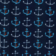 Printed Spandex Anchor Nautical Activewear Fabric