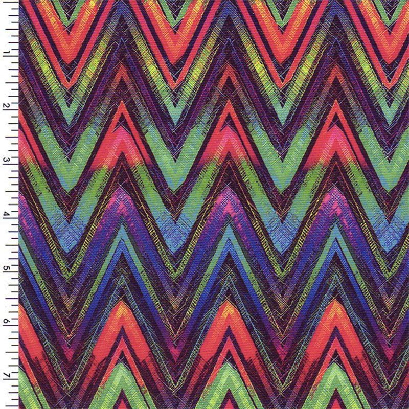 Printed Spandex Abstract Performance Fabric