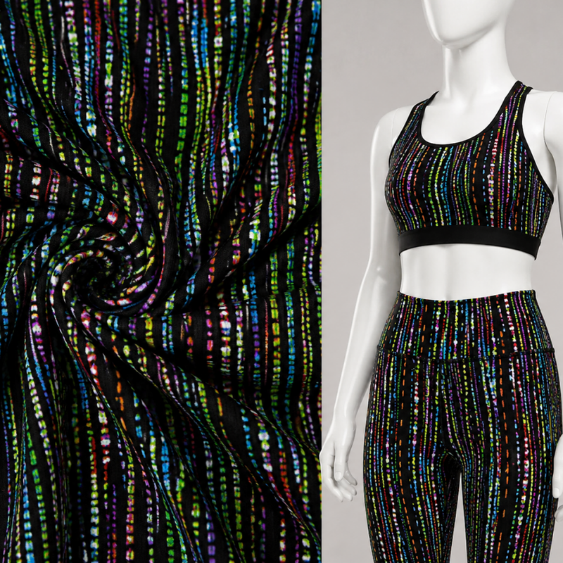 Printed Spandex Abstract Activewear Fabric