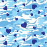Printed Spandex Camo Hearts Fabric