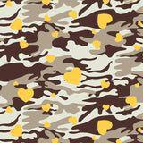 Printed Spandex Camo Hearts Fabric